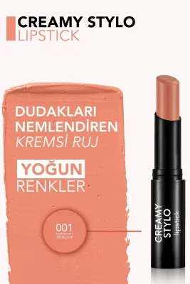 Flormar Creamy Stylo Yüksek Pigmentli & Yarı Parlak Bitişli Kremsi Ruj 001 - 2