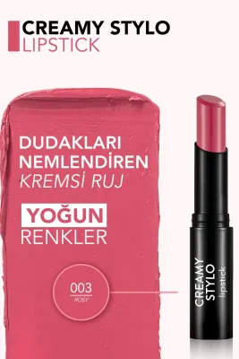 Flormar Creamy Stylo Yüksek Pigmentli & Yarı Parlak Bitişli Kremsi Ruj 003 - 2