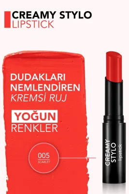 Flormar Creamy Stylo Yüksek Pigmentli & Yarı Parlak Bitişli Kremsi Ruj 005 - 2