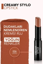 Flormar Creamy Stylo Yüksek Pigmentli & Yarı Parlak Bitişli Kremsi Ruj 006 Chestnut - 2