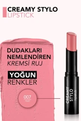 Flormar Creamy Stylo Yüksek Pigmentli & Yarı Parlak Bitişli Kremsi Ruj 007 Pinky - 2