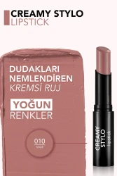 Flormar Creamy Stylo Yüksek Pigmentli & Yarı Parlak Bitişli Kremsi Ruj 010 Nude - 2