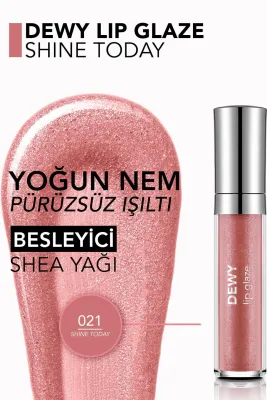 Flormar Dewy Lip Glaze Parlak & Dolgun Görünüm Veren Yapışmayan Dudak Parlatıcısı 021 - 2