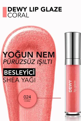 Flormar Dewy Lip Glaze Parlak & Dolgun Görünüm Veren Yapışmayan Dudak Parlatıcısı 024 - 2