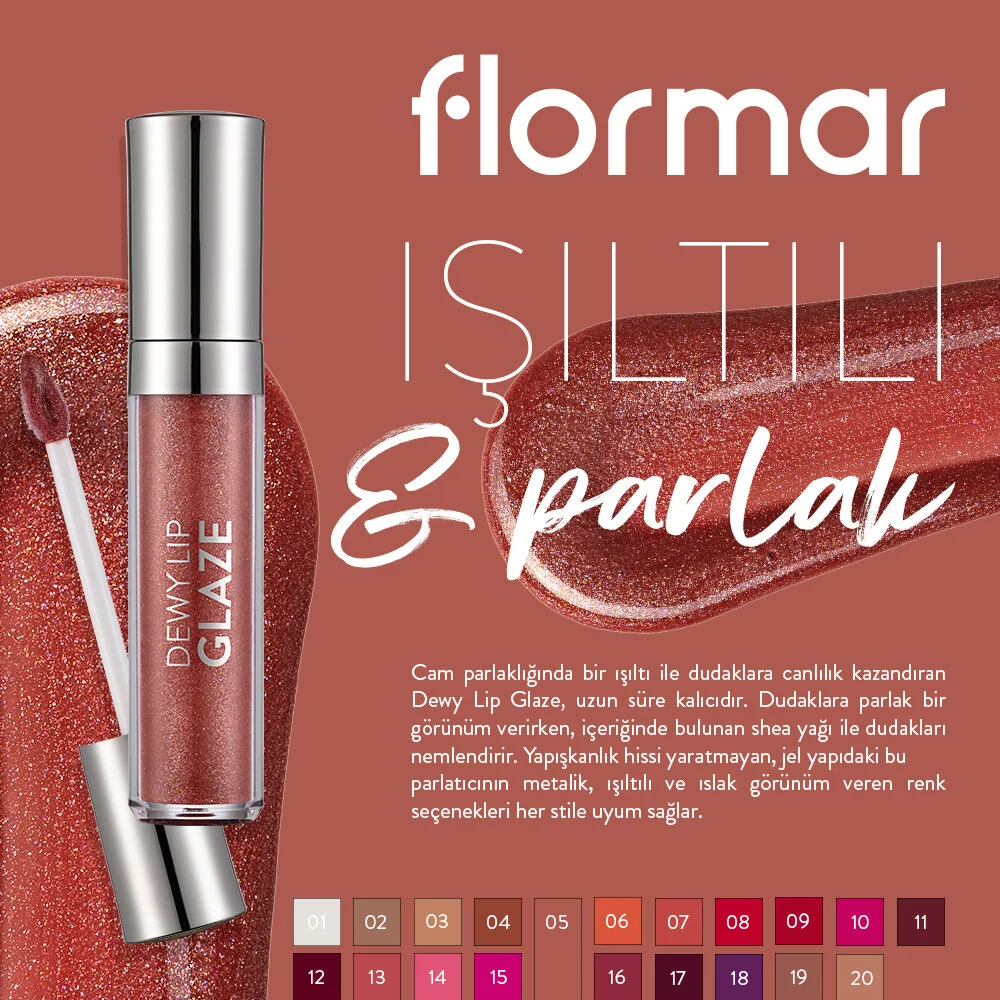 Flormar Dewy Lip Glaze Likit Ruj- 05 Bronze Statue - 3