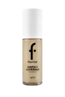 Flormar Perfect Coverage Yüksek Pigmentli & Yarı Parlak Bitişli SPF15 Fondöten 102 - 1