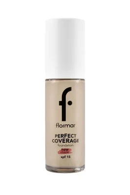 Flormar Perfect Coverage Yüksek Pigmentli & Yarı Parlak Bitişli SPF15 Fondöten 130 - 1