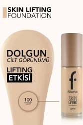 Flormar Skin Lifting Sıkılaştırıcı Bakım Yapan Kremsi Dokulu SPF 30 Fondöten 100 - 2