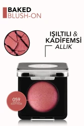 Flormar Baked Blush-On Yüksek Pigmentli & Doğal Işıltılı Fırınlanmış Allık 059 Dusty Rose - 2