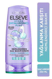 Elseve Hydra Hyaluronic Pure Salisilik Asit içeren Yağlanma Karşıtı Nemlendirici Saç Kremi 250 ml - 1