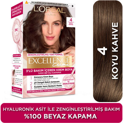 Loreal Paris Excellence Saç Boyası 4 Koyu Kahve - 1