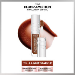 Loreal Paris Plump Ambition Hyaluron Nemlendirici Dudak Parlatıcısı - 510 La Nuit Sparkle - Loreal Paris