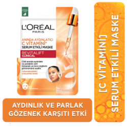 Loreal Paris Revitalift Clinical Anında Aydınlatıcı C Vitamini Serum Etkili Maske 26 gr - Loreal Paris