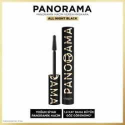 Loreal Paris Panorama Hacim Veren Maskara All Night Black - Siyah - Loreal Paris