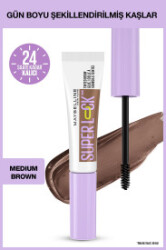 Maybelline Super Lock Brow Glue Kaş Sabitleyici Maskara - Medium Brown - 2