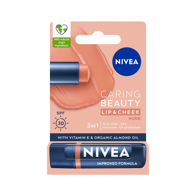 Nivea Caring Beauty Dudak Bakım Kremi Nude - Nivea