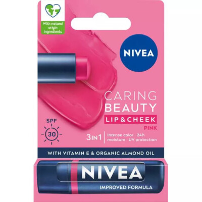 Nivea Caring Beauty Dudak Bakım Kremi Pink - Nivea