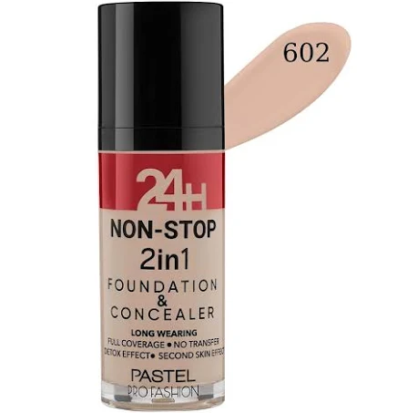 Pastel 24H Non-Stop 2in1 Fondöten 602 Light Porcelain - 1