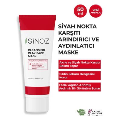 Sinoz Akne Ve Siyah Nokta Karşıtı Arındırıcı Yüz Bakım Maskesi 50 ml - 2