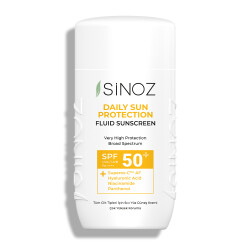 Sinoz Spf50+ Günlük Kullanım Sıvı Güneş Kremi - Yeni Nesil Güneş Filtreleri ile Hibrit Formül 50 ml - Sinoz