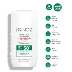 Sinoz Spf50+ Pure Cica Tiger Grass Anında Ton Eşitleyici Sıvı Güneş Kremi - Mineral Filtre 50 ml - 2